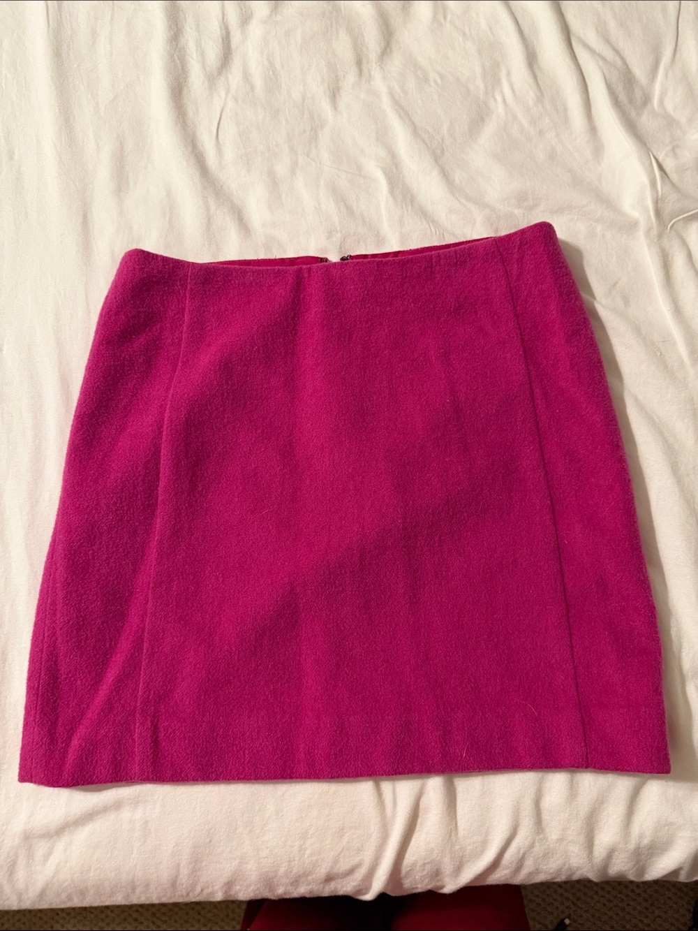 The Limited Fuchsia Wool-Blend Mini Skirt